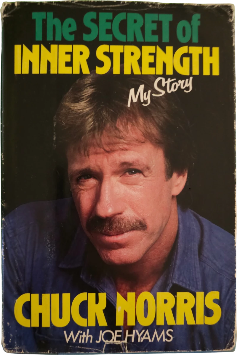 Cover of Chuck Norris’s autobiography, The Secret of Inner Strength, purchased at Larry Edmunds Bookshop on December 15, 1989.