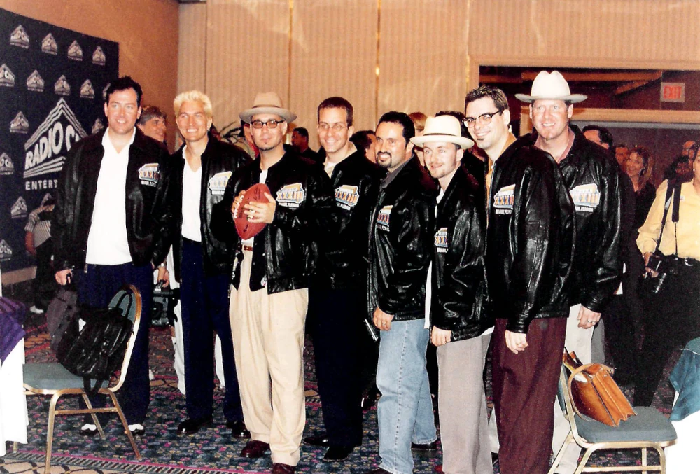 Group Photo With Super Bowl Jackets
