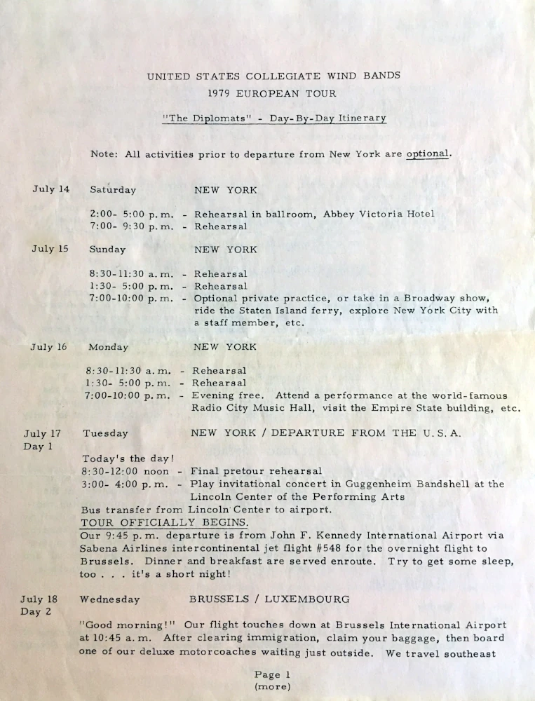 Schedule Page 1