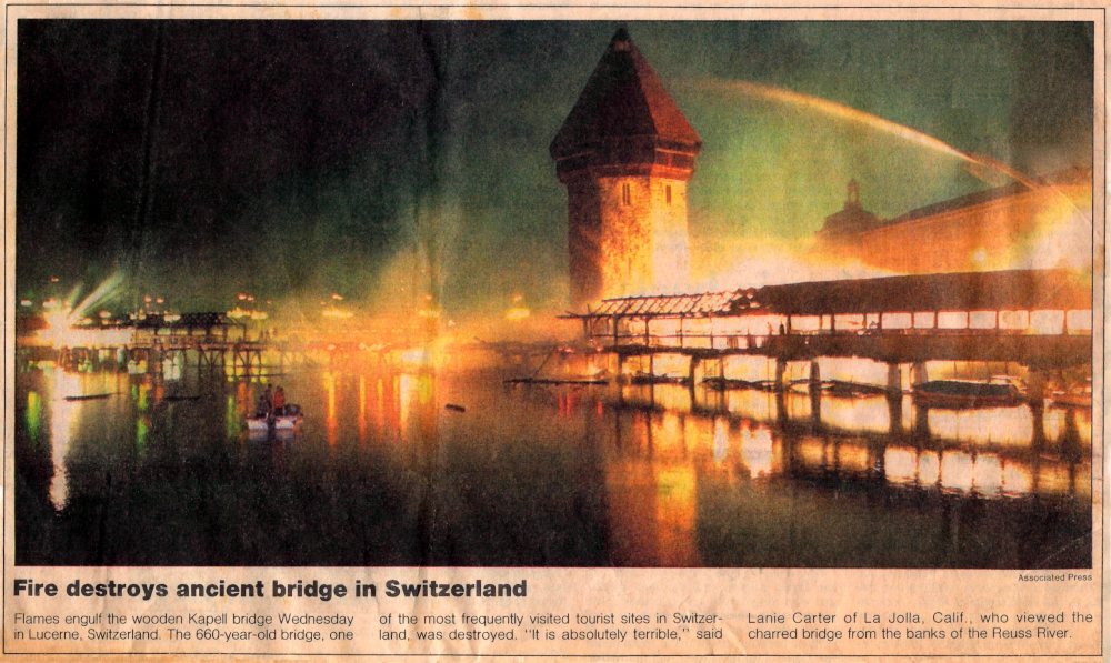 Article about the Holy Bridge fire