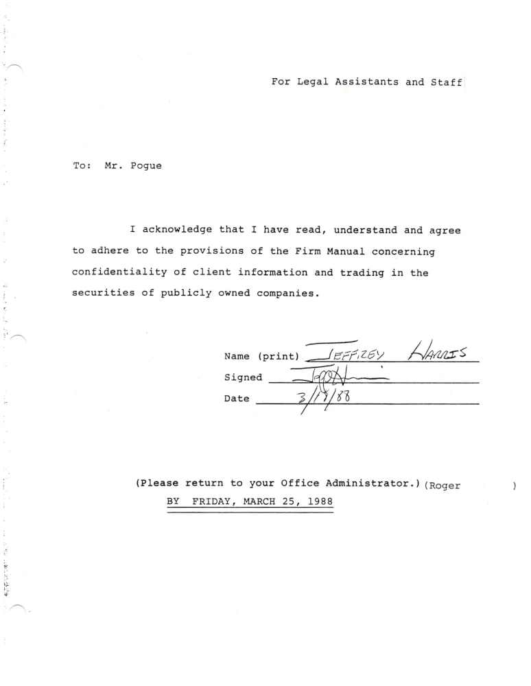 Acknowledgement Letter