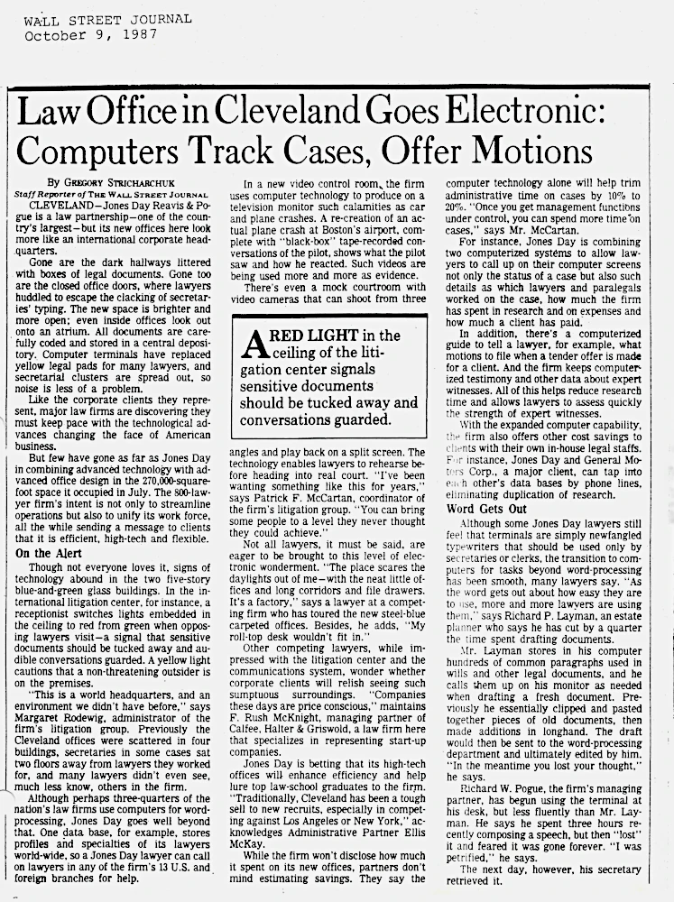 Jones Day Goes Electronic