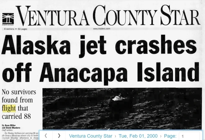 Alaska Airlines Flight 261 Crash