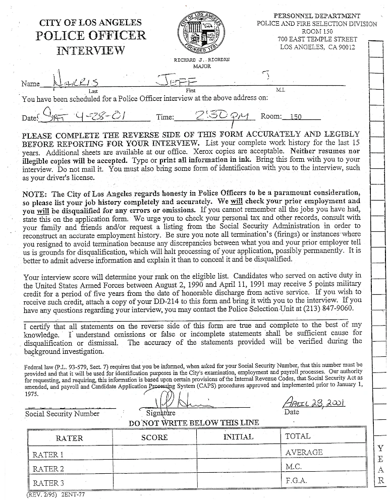 LAPD Interview