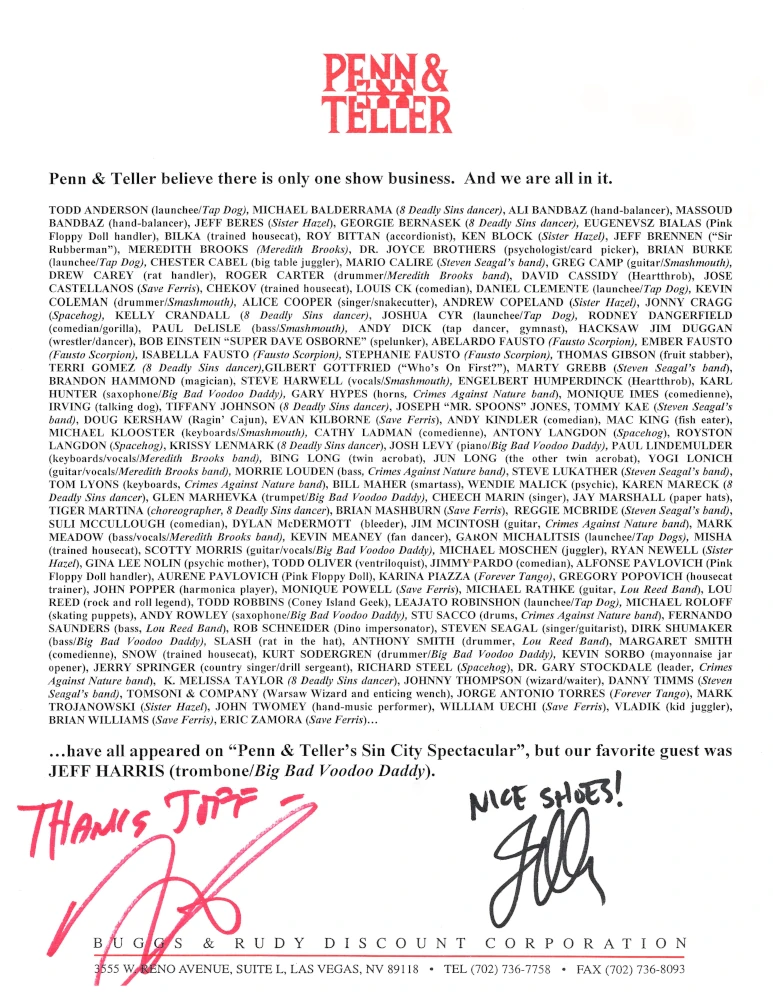 Signed Guest Thank you