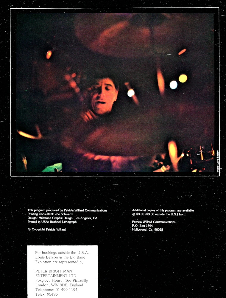 Louie Bellson Promotional Publication Back