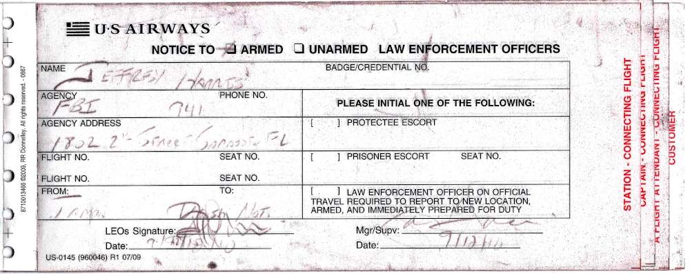 FBI Travel Date