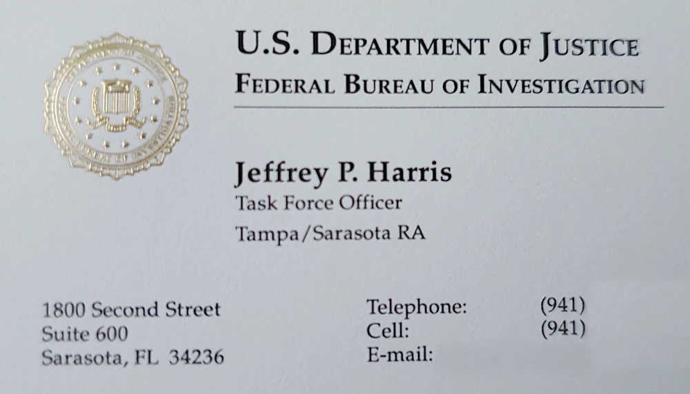 FBI Business card