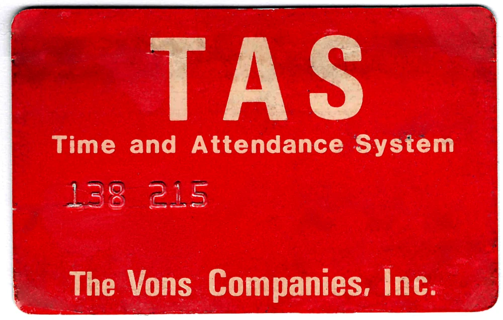 Vons Time Card