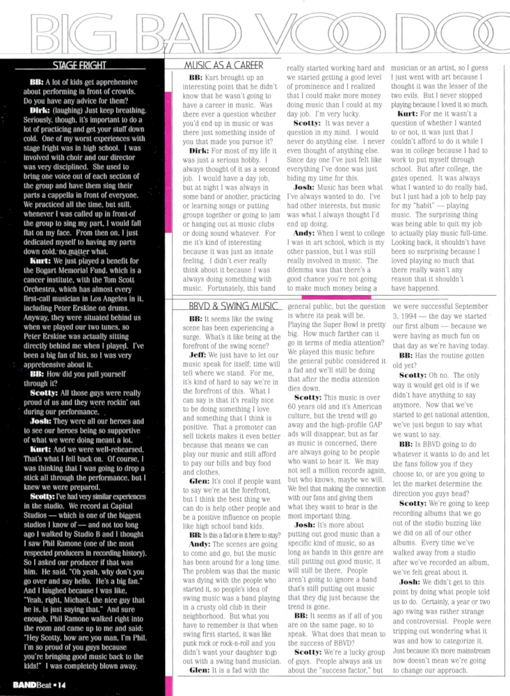 Band Beat Magazine Feature