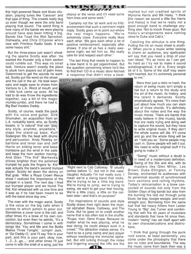 Swing Time Magazine Feature