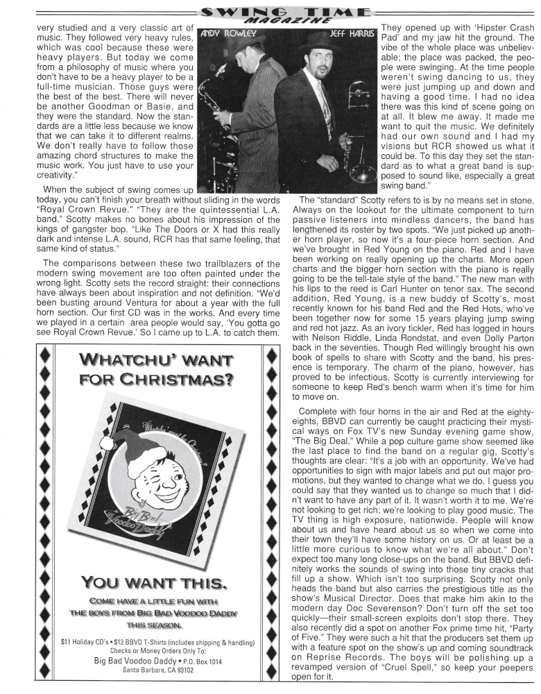 Swing Time Magazine Feature